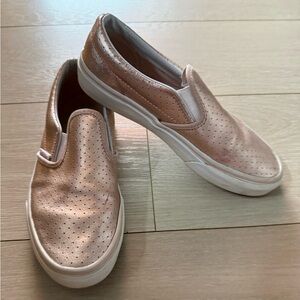 Vans Women's Slip-On Sneakers in Metallic Pink